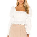 Majorelle Top Womens XS Puff Sleeve Milkmaid Regency Cottage Coquette Angelcore Photo 0