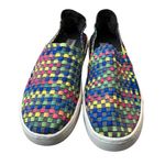 Steve Madden  Exx Woven Flat Slip-On Loafers Rainbow 8.5 Photo 2