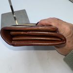 Burberry  London Checkbook Wallet Canvas Leather Trim Brown Authentic Made Italy Photo 13