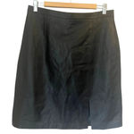 Vera Pelle Vintage Mini Leather Skirt in Black Artisan-made in Italy sz. M/8 Photo 0