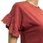 Stevie Hender  Eyelet Ruffle Sleeve Top Womens Small Photo 1