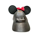 Disney  Minnie Mouse Signature Glitter Cap with 3D Ears and Bow Black Photo 3