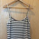 ZARA Maxi Dress Striped Low Back Cotton Blend NWT Size Large Photo 1