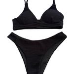 SheIn Black Bikini Set Sleek Minimalist Design Photo 3