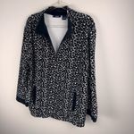 CB Plus‎ Casual Women’s Sz 1X Full Zip Animal Print Jacket Velour Soft Cozy Black Photo 11