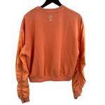 GAS‎ Jeans Orange Crew Neck Ruched Sleeve Sweatshirt Size Small New Photo 3
