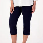 Susan Graver NWOT  Tall‎ LK Fusion Pull-On Crop Pant Navy Size 3X Tall Photo 0