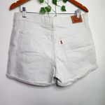 Levi's Blue and White Striped Mid Length Shorts Photo 1