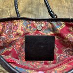 Brighton Woven Straw Shoulder Bag Olive Tan Charms Leather Photo 11