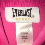 Everlast  SPORT hot pink velour zip up hoodie bling trim at pockets size L Photo 3