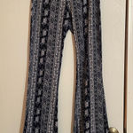 Daily Special Navy and White Patterned Women's Flare Pants, soft. Photo 0