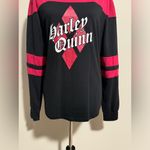 DC Comics EUC  Dark Red and Black Harley Quinn Graphic Long Sleeve Tee size 2XL Photo 3