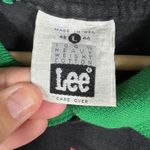 Lee Vintage  Heavyweight Cotton Polo Shirt Fall Leaf Print Green Collar L Photo 1