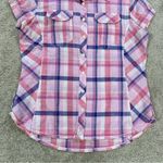 Columbia  Women’s Cotton Pink Camp Henry Short Sleeve Shirt Button Front Size L Photo 2