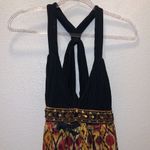 Arden B  silk black patterned strappy summer dress Photo 1