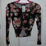 A'Gaci A’GACI Floral Twist Front Tee Black long sleeve Photo 0