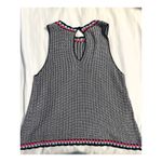 THML Women's Sleeveless Knit Tank Top Multicolor Crochet Trim Size L Photo 3