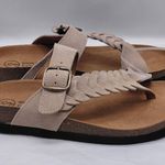 White Mountain Happier Footbed Sandals Minimalist Shoes Women's Size 6M Beige Photo 0