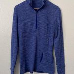 Lululemon 8 Quarter Zip Pullover in Multi-blue Streaked Pattern Photo 0