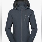 Little Donkey Andy Women's Softshell Jacket with Removable Hood, Fleece Lined M Gray Size M Photo 0
