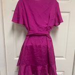 Dress Day Magenta Wrap Mini Dress Photo 7