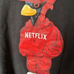 Netflix  & Chill Black & Red Unisex T-Shirt, Size M Photo 2