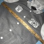 New Look varsity letterman style jacket hoodie snap up closure size M Photo 5