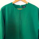 J.Crew Cropped long-sleeve top in 365 crepe Emerald Jade Green Size 6 Photo 4
