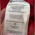 One Teaspoon Red Buttery Leather Mini Skirt belted elastic waist AU 8/ US 4 Photo 7