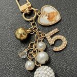 Pearls Teddy Bear #5 Keychain Bag Charm Gold Photo 0