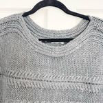 World Market Gray Poncho Sweater Shawl Fringe One Size Oversized Cozy Cottage Photo 4