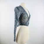 Only Hearts  python snake print semi-sheer wrap blouse NWT Photo 6