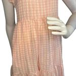 Calixta Gorg Pink Plaid Ruffle Dress Size Small .#87 White Photo 6