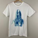 Ellie Goulding GOULDING White Blue Gold Hot & Cold Graphic Band Tee Photo 0