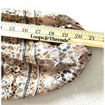 American Eagle Embroidered Balloon Sleeve Tassel Peasant Patchwork Peplum Top XS Pink Photo 6