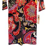 Nina Leonard  Paisley Stretch Dress NWT Size Small L5915A Flowy Bright‎ Floral Photo 3