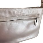 Vintage Vaneli Champagne Shimmer Leather Shoulder Bag Silver Photo 10