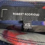 Robert Rodriguez  Navy Floral Print Twist Front Sarong Wrap Skirt Size XS Photo 7