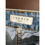 Sandro  Paris H18Kitty Bleu Double Waisted Designer Jeans Size 40 FR US 8 Photo 5