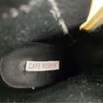 Cape Robbin  Snake Skin Rhinestone Detail Heeled Ankle Boots Ivory Black 7.5 Photo 11