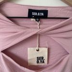 NWT SER.O.YA Artemis Pastel Pink Long Sleeve Cut Out Crop Top Size XS Photo 2