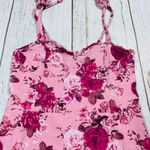 Lulus Confident Charm Pink Floral Bustier Tie Strap Midi Dress Photo 6