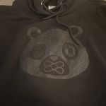 Black Hoodie with Glitter Panda Design Size M Photo 1