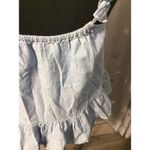 Madewell  Denim Ruffle strapped Cami Top Size 0 Photo 3