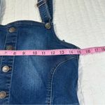  Dark Blue Denim Wax Jean, Size M, Blue Overalls Skirt. Photo 4