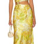 Bec & Bridge Harper One Shoulder Cut Out Maxi Dress In Citrus Floral Photo 0