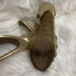 Steve Madden  gold shimmer and embellished Strappy heels, size 6 BIN 16 Photo 9