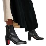 Christian Louboutin CL Zip 70 Calf Leather Ankle Boots Black Size 40 Photo 2