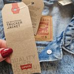 Levi's Levi Ex-Boyfriend Trucker Denim Jacket Size Small New Photo 7