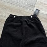 NWT Chartou Collection Sz 8 Black Corduroy Skirt Pull On Elastic Waist Photo 2